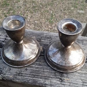 Pair of CrosbySterling Silver Candleholders